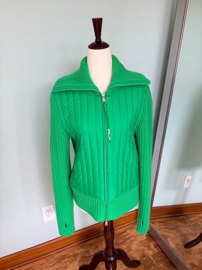 RLX Green Quilted Zip Cardigan